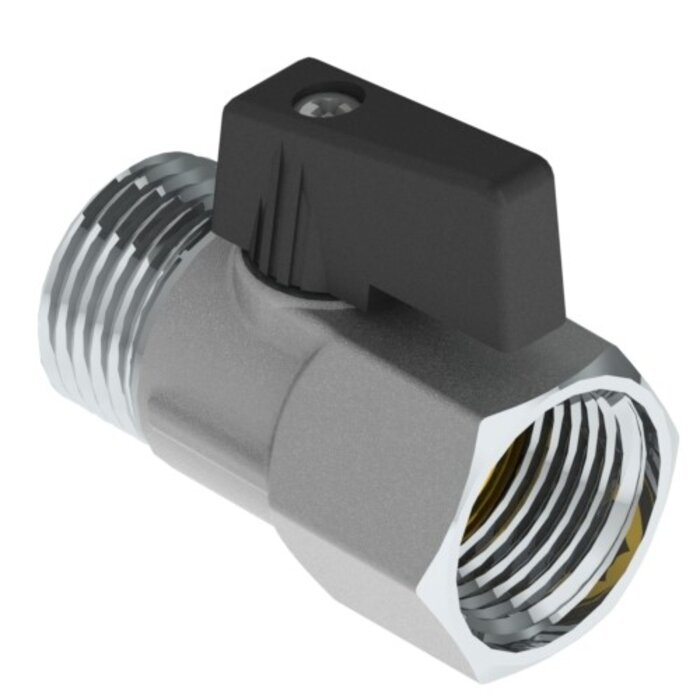 Robinet d'arrêt droit, à purge, mâle-femelle 3/8'' (12/17) - Eurotermo