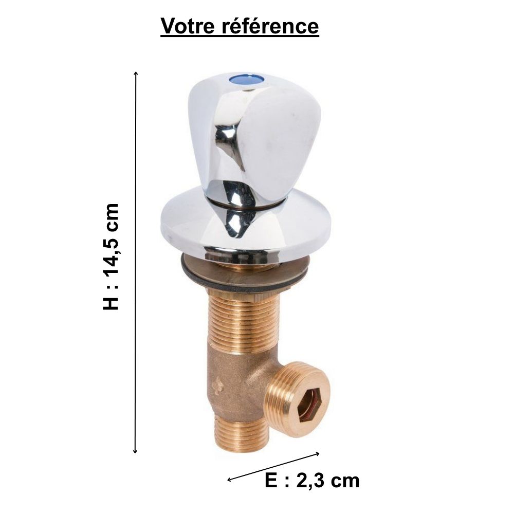 Robinet chromé sur table