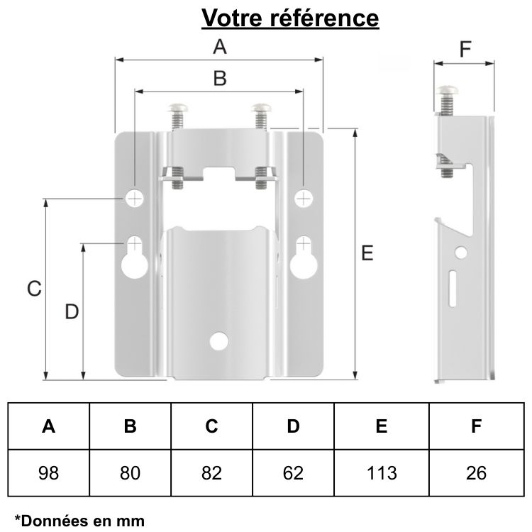 Support mural pour vase d'expansion Flamco - MB2 Universal, Flamco