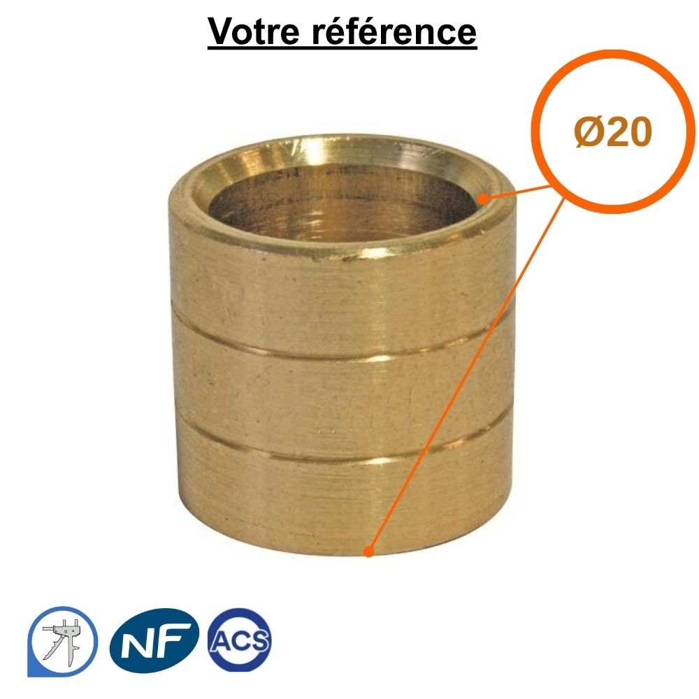 Bague de rechange pour raccord PER à glissement Ø20
