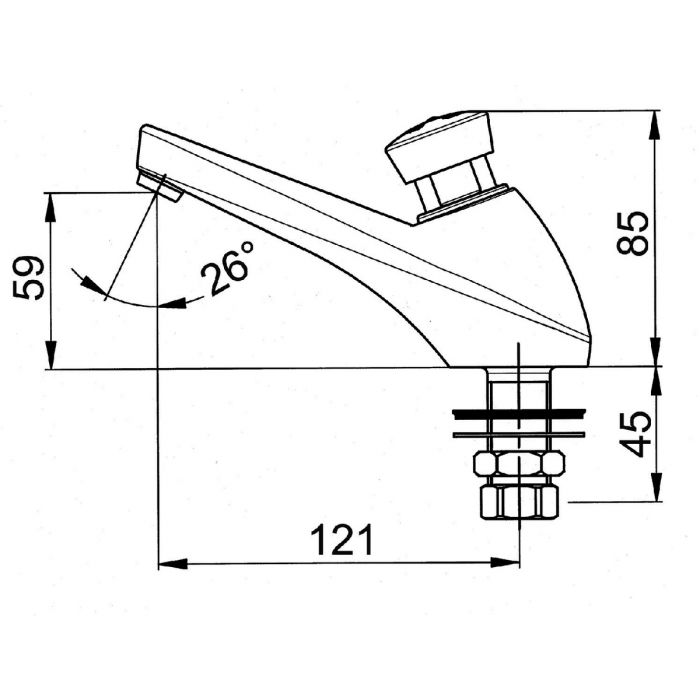 Robinet Presto lavabo P605 eau chaude M1/2