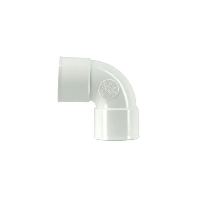 Coude PVC blanc 87°30 à coller, Ø32 - double femelle, pour évacuation - Nicoll