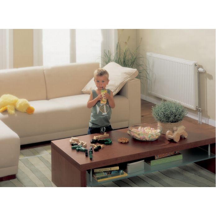 Radiateur eau chaude horizontal 2156W, H.90 x l.90 cm, type 22, blanc - Stelrad