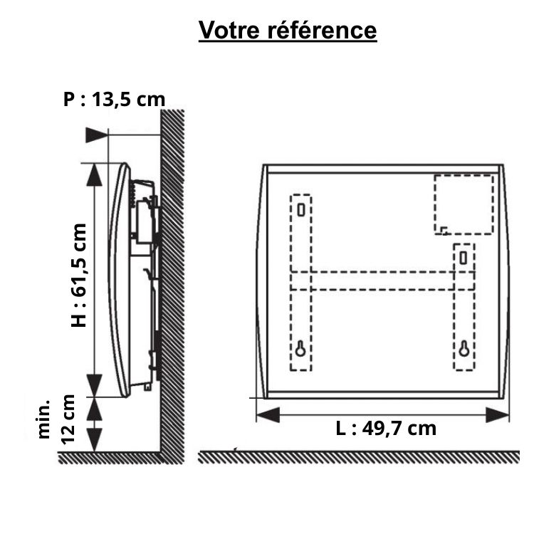 Radiateur électrique connecté horizontal à chaleur douce 500W, blanc - Nirvana Néo, Atlantic