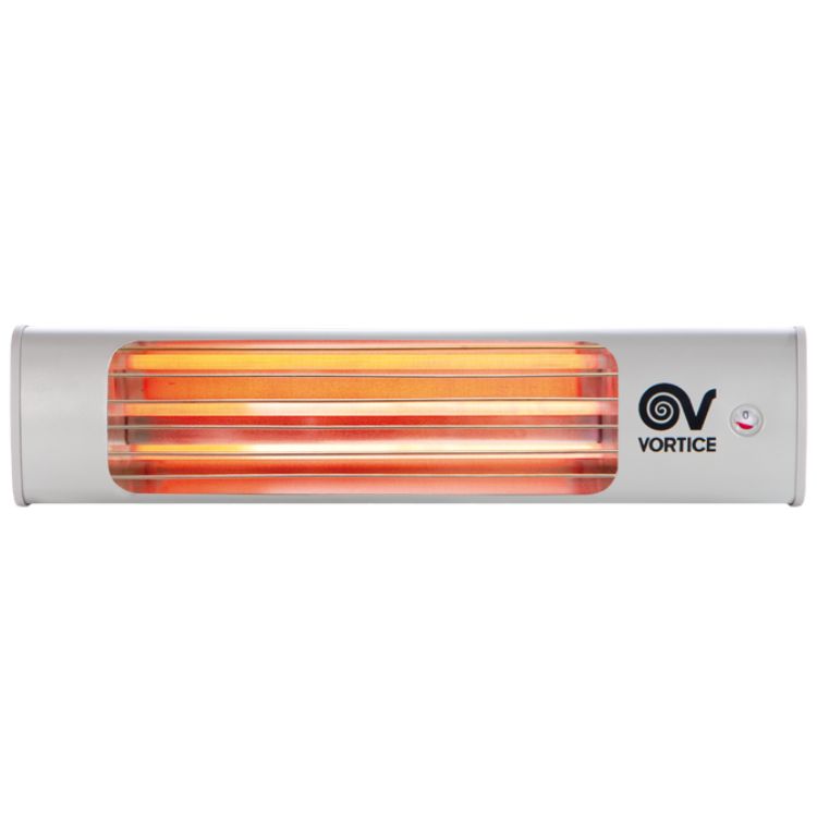 Lampe à rayons infrarouge murale 1800W, gris - Thermologika, Vortice