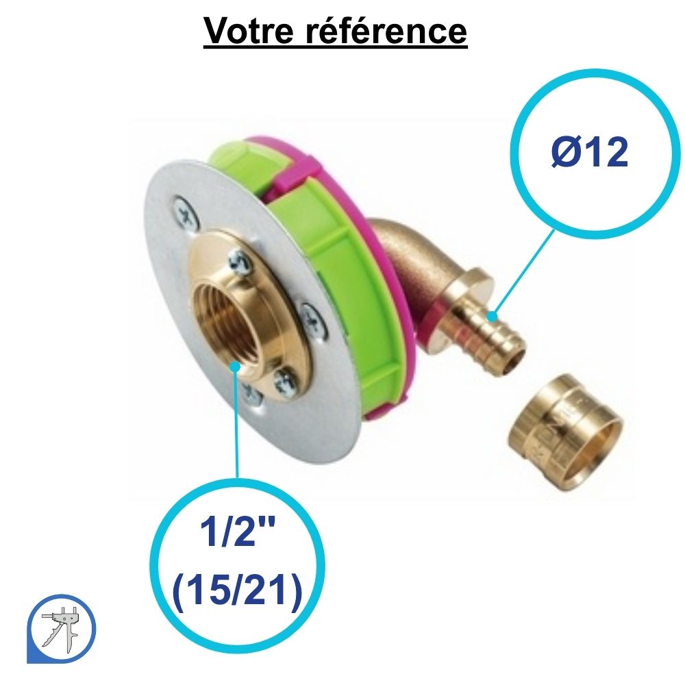 Sortie de cloison simple Starfix PER à glissement Ø12 -  femelle 1/2'' (15/21) - Anquier