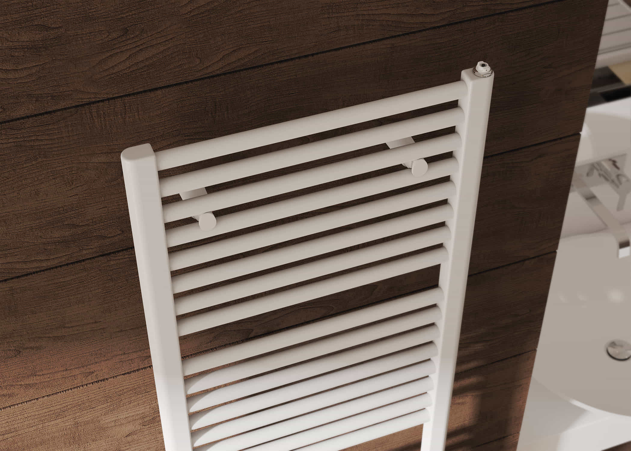 Sèche-serviettes à eau chaude 593W, H:111,8 x l:58 cm, blanc - Ares, Irsap