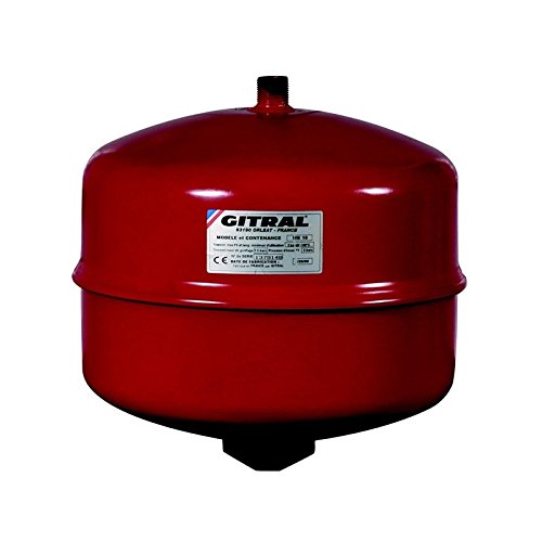 Kit complet vase d'expansion chauffage 12 litres, avec support équipé - Gitral