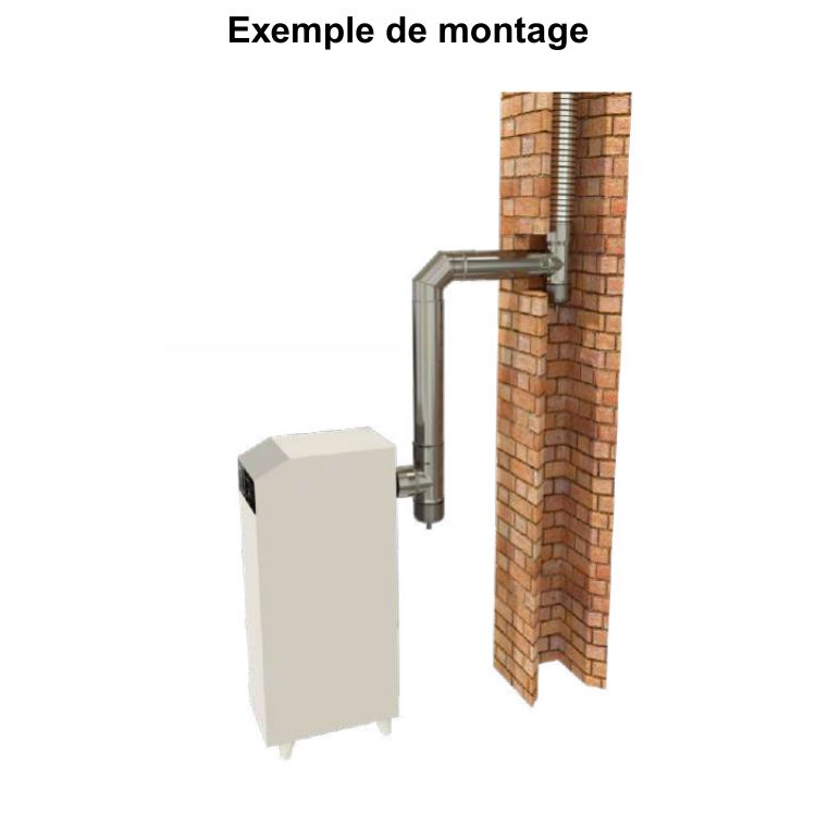 Tuyau rigide inox simple paroi - Ø125 mm, 33 cm - TEN