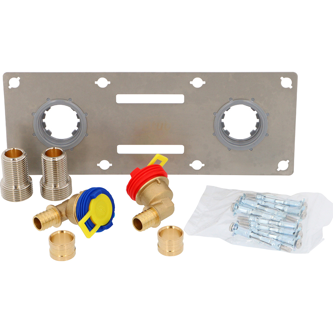 Sortie de cloison double SERTIfix PER à sertir Ø16 - femelle 1/2'' (15/21)