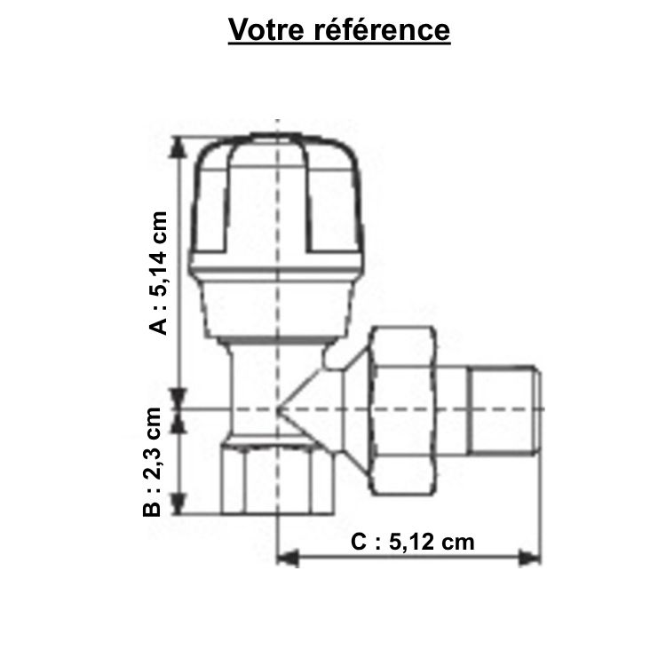 Robinet équerre manuel P-Pro F1/2