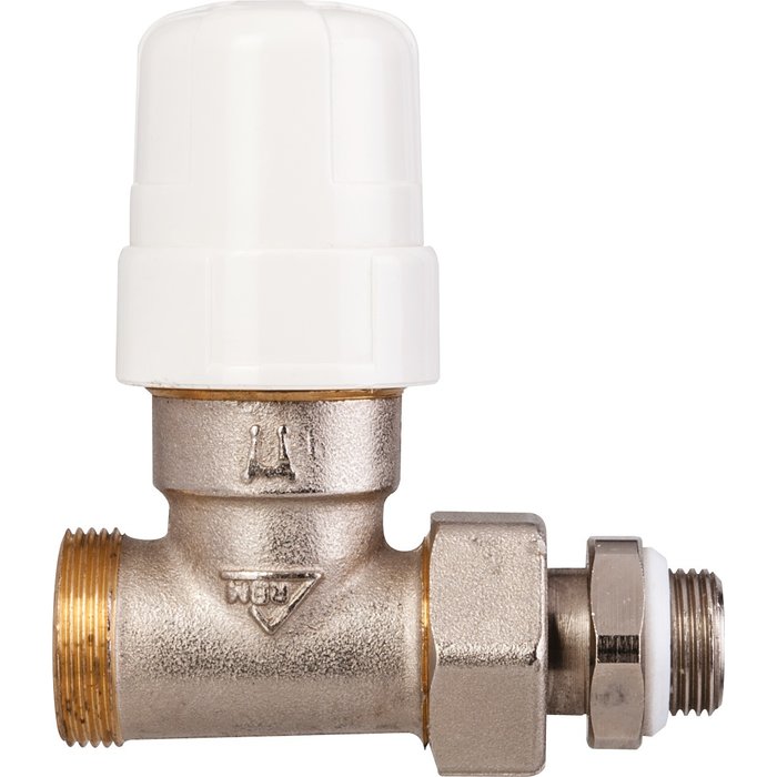 Robinet thermostatique pour radiateur eau chaude, droit mâle 1/2'' (15/21) - RBM