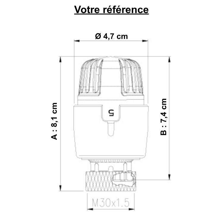 Tête thermostatique liquide TL10 5900000 - RBM