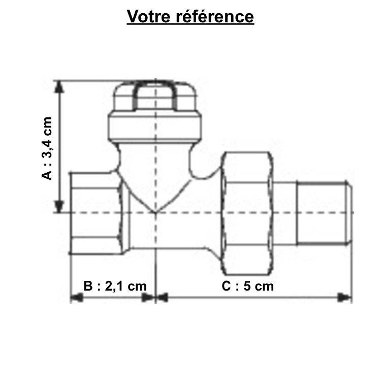 Té de reglage F1/2''  P-PRO