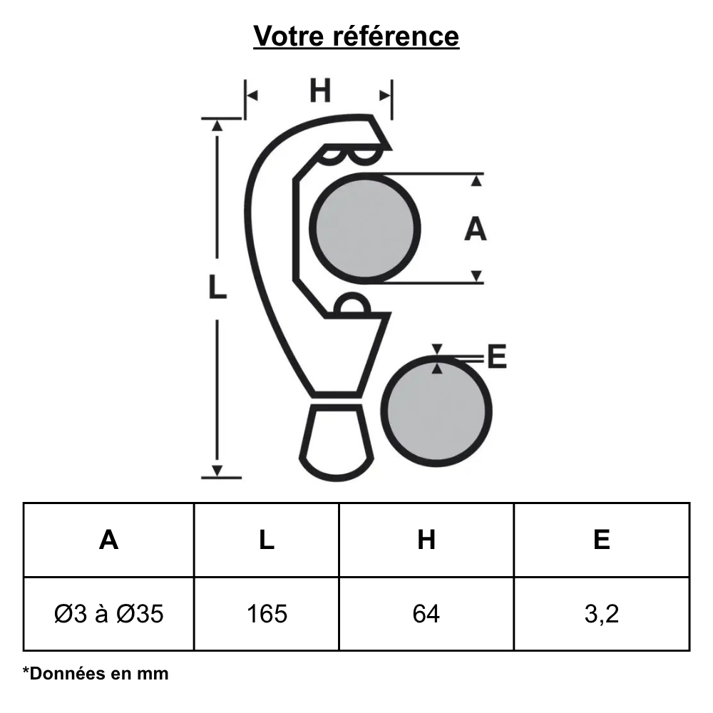 Coupe tube cuivre ZR 35 Ø3 à Ø35 mm - Virax
