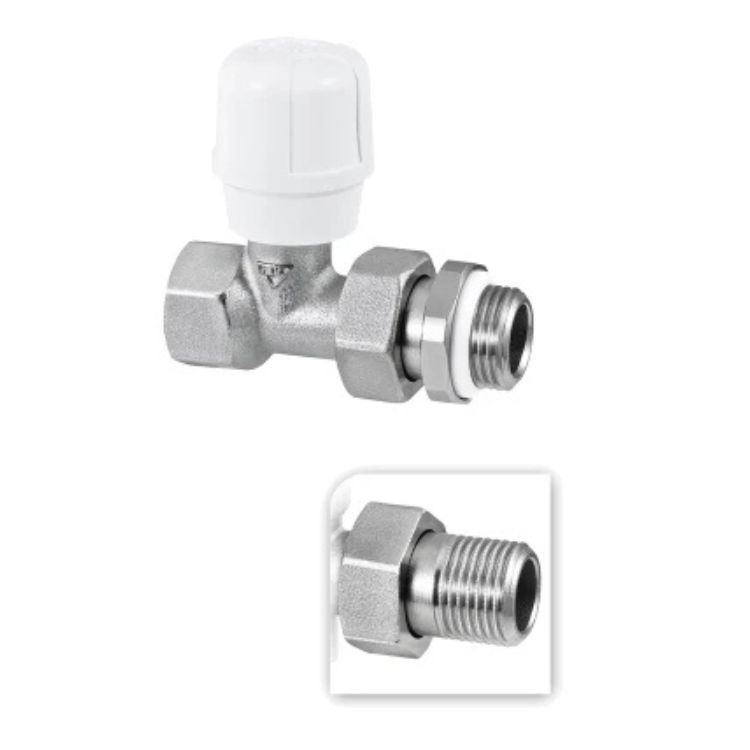 Robinet manuel pour radiateur eau chaude, droit femelle 1/2'' (15/21) - RBM
