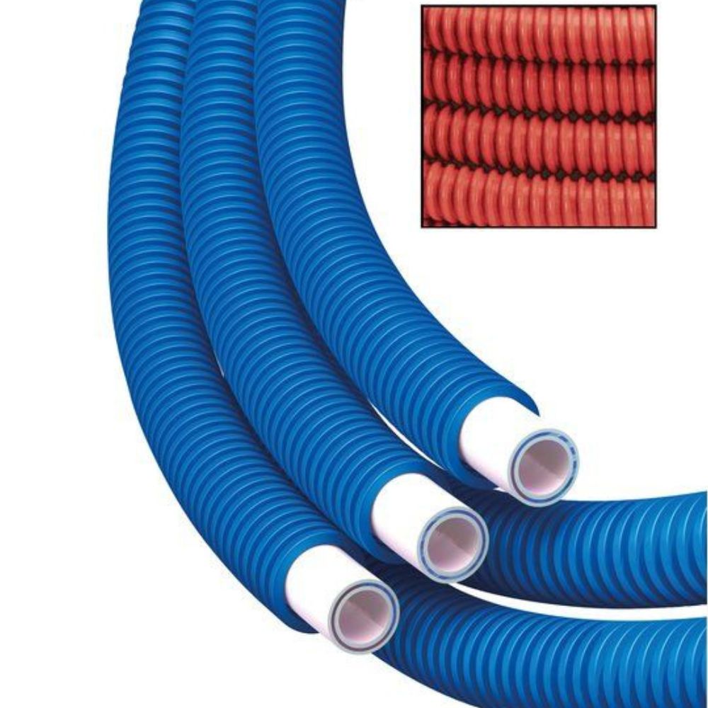 Tube multicouche gainé rouge Ø16 - longueur 50 m - RBM
