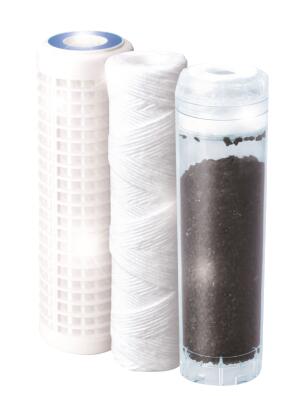 Kit de 3 cartouches filtre à eau de pluie - anti-impuretés et anti-goût, durée 12 mois - Aquawater