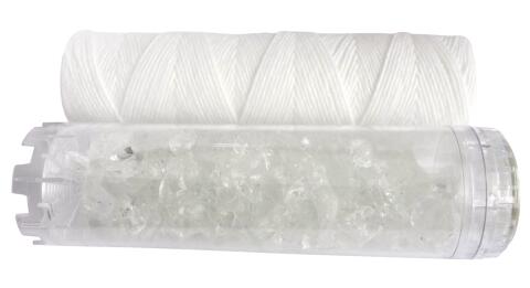 Lot de 2 cartouches filtre à eau - anti-impuretés et anticalcaire, durée 12 mois - Aquawater