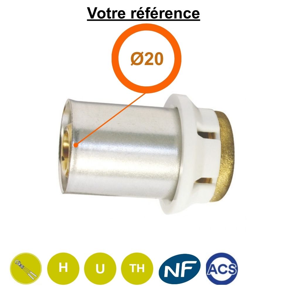 Bouchon à sertir multicouche Ø20 - Somatherm