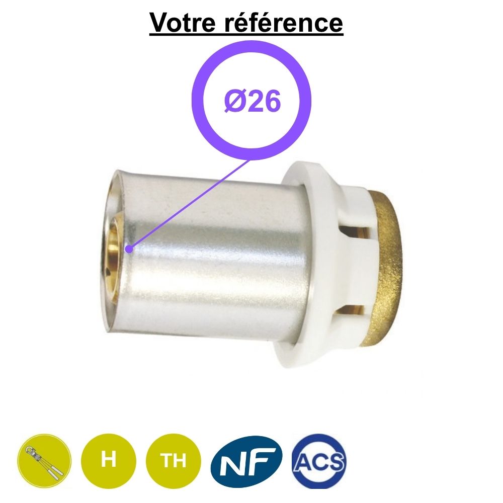 Bouchon à sertir multicouche Ø26 - Somatherm