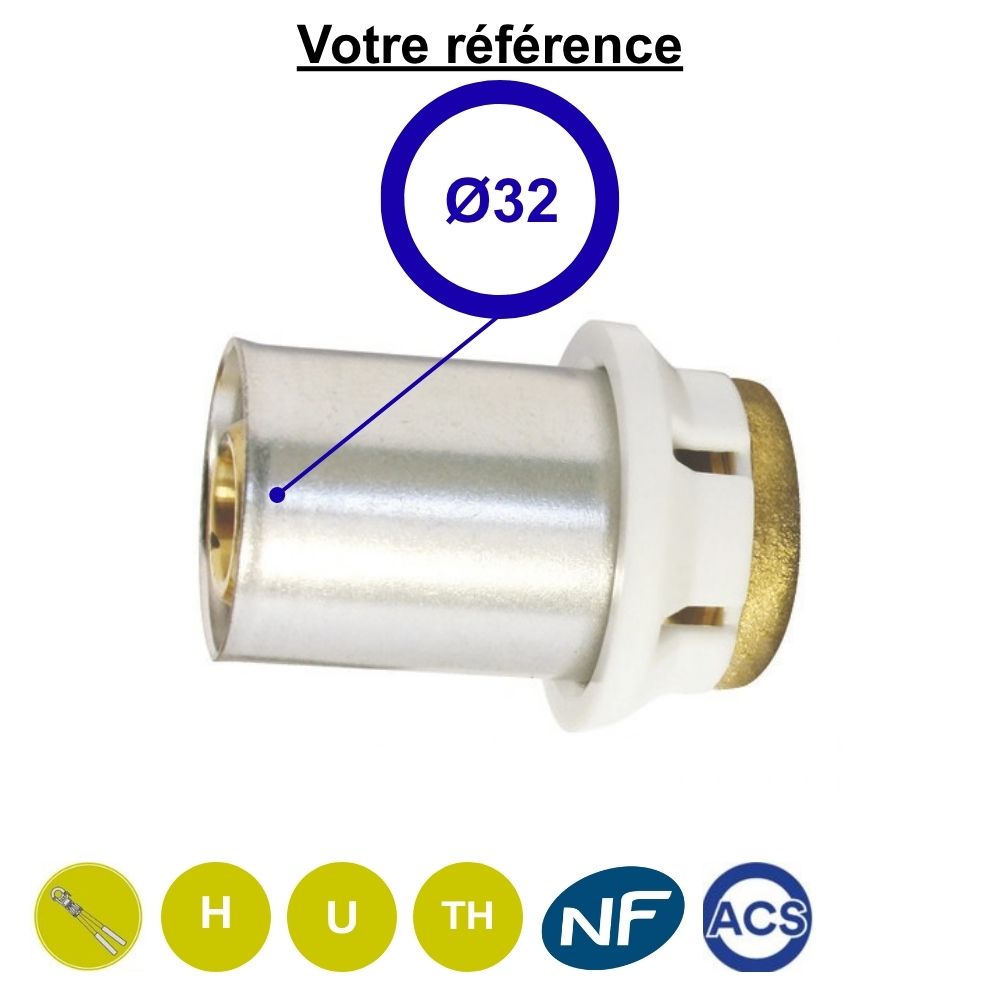 Bouchon à sertir multicouche Ø32 - Somatherm