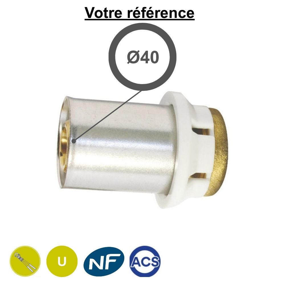 Bouchon à sertir multicouche Ø40 - Somatherm