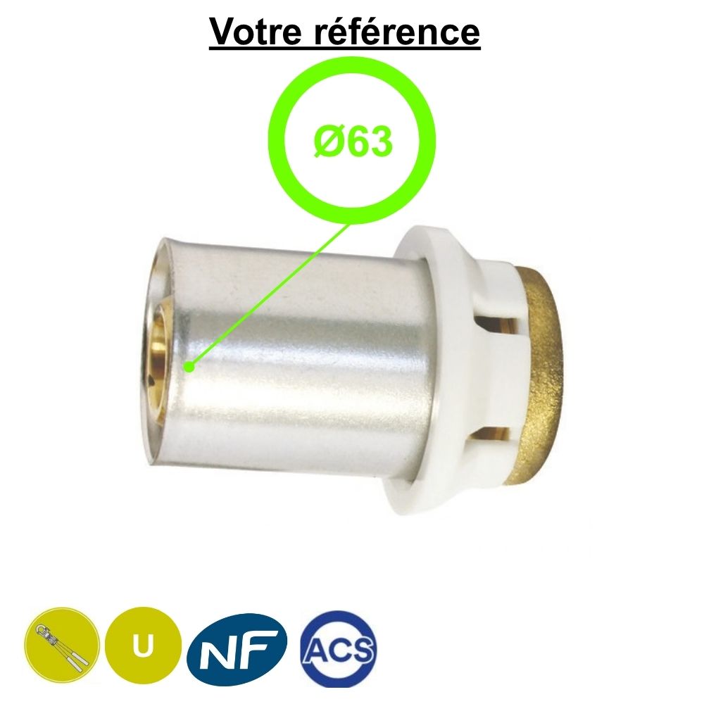 Bouchon à sertir multicouche Ø63 - Somatherm