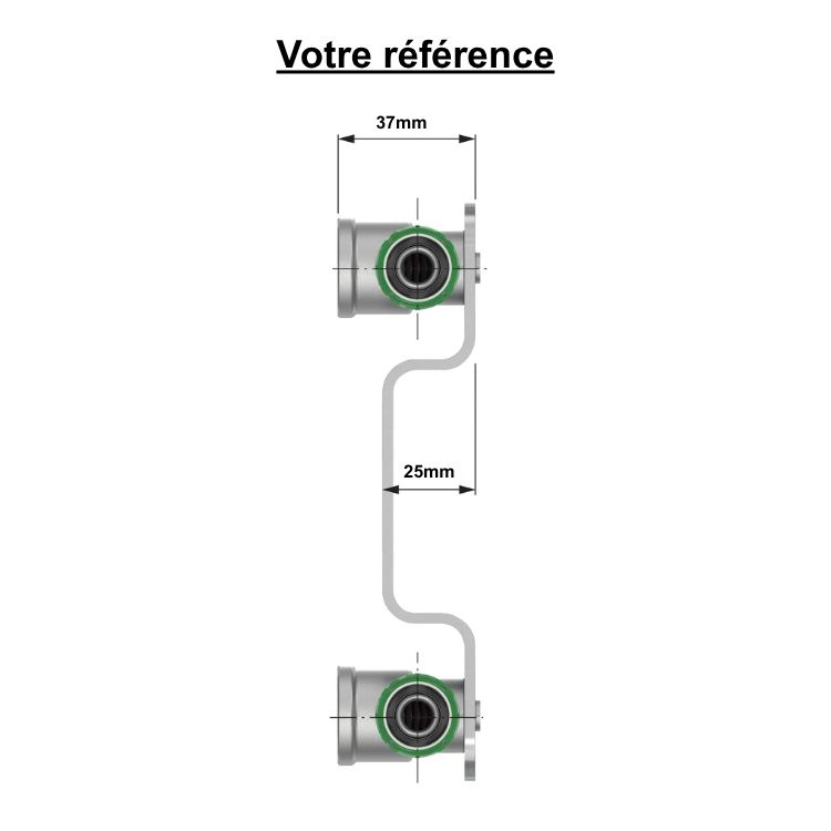 Sortie de cloison double multicouche à sertir Ø16 - femelle 1/2'' (15/21) - Comap