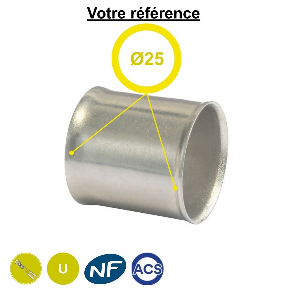 Bague à sertir multicouche Ø25 - Somatherm