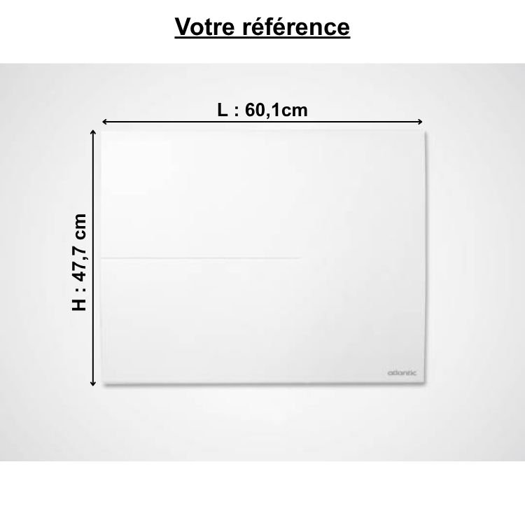 Radiateur électrique horizontal à chaleur douce 1000W, blanc - Sokio, Atlantic