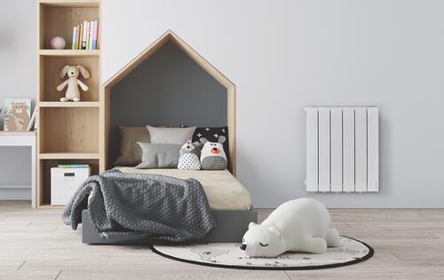 Radiateur électrique horizontal à chaleur douce 1500W, blanc - Accessio, Atlantic