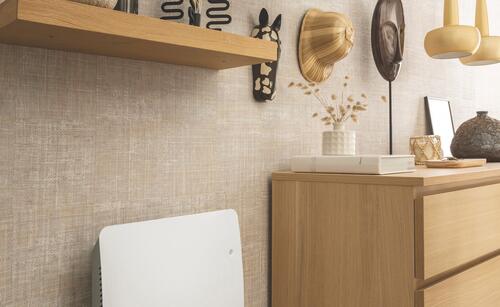 Radiateur électrique horizontal à chaleur douce 750W, blanc - Etic Compact, Muller Intuitiv