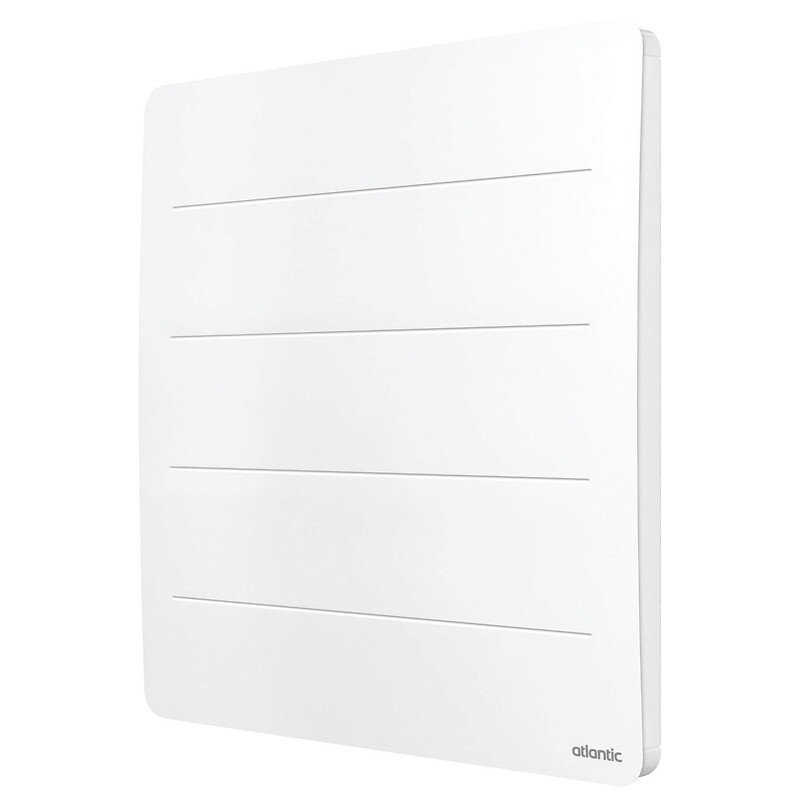 Radiateur électrique connecté horizontal à chaleur douce 1000W, blanc - Nirvana Néo, Atlantic
