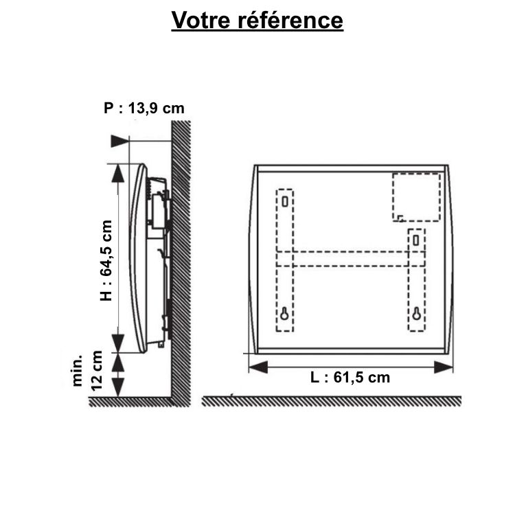 Radiateur électrique connecté horizontal à chaleur douce 1000W, blanc - Nirvana Néo, Atlantic
