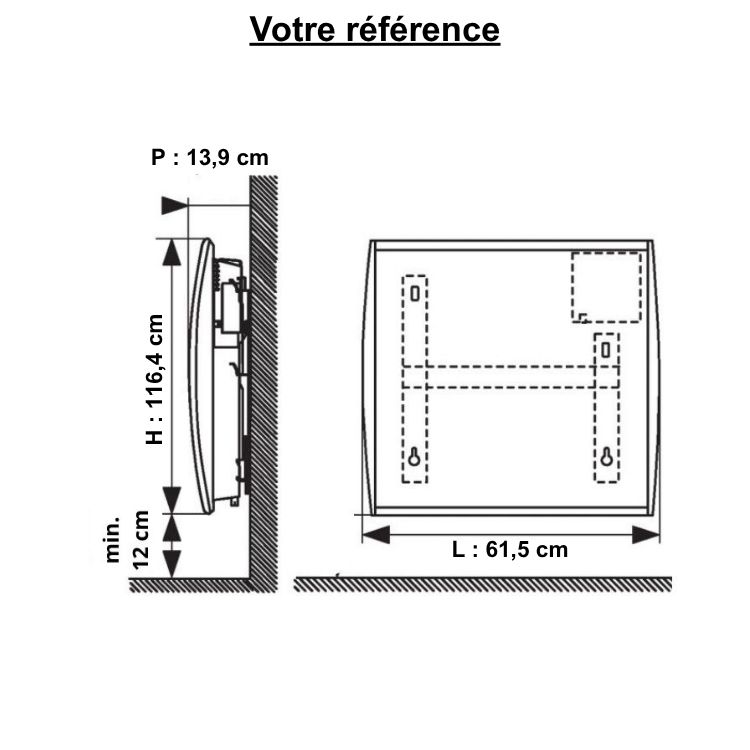 Radiateur électrique connecté horizontal à chaleur douce 2000W, blanc - Nirvana Néo, Atlantic