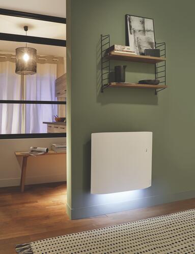 Radiateur électrique connecté horizontal à chaleur douce 2000W, blanc - Divali, Atlantic