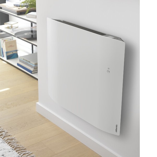 Radiateur électrique connecté horizontal à chaleur douce 2000W, blanc - Divali, Atlantic