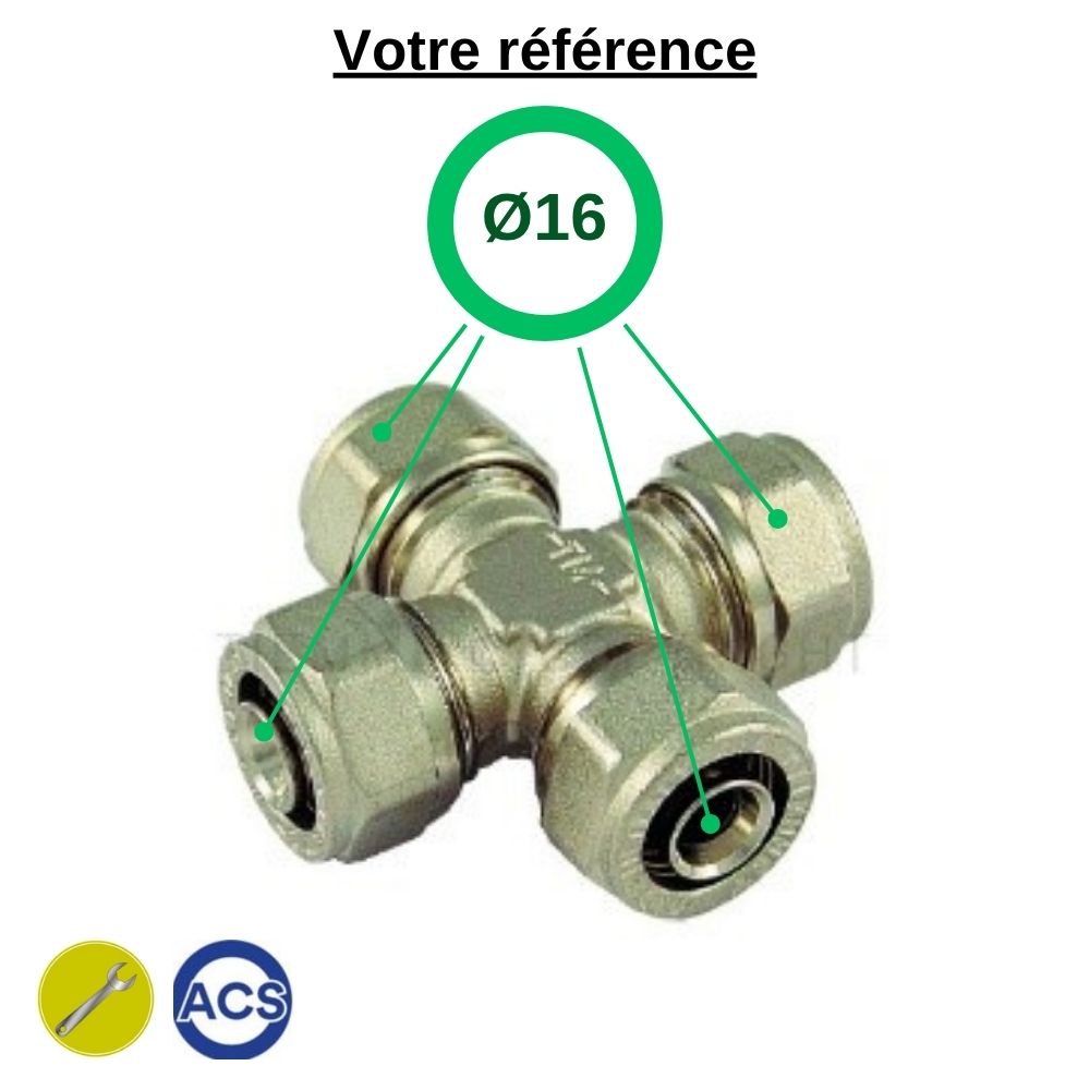 Croix multicouche à compression Ø16 - Tiemme