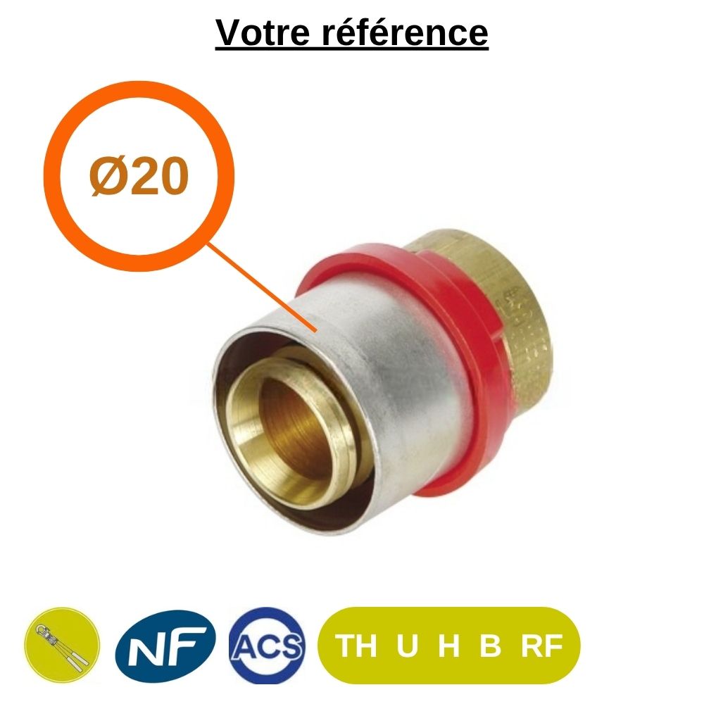 Bouchon à sertir multicouche Ø20 - Tiemme