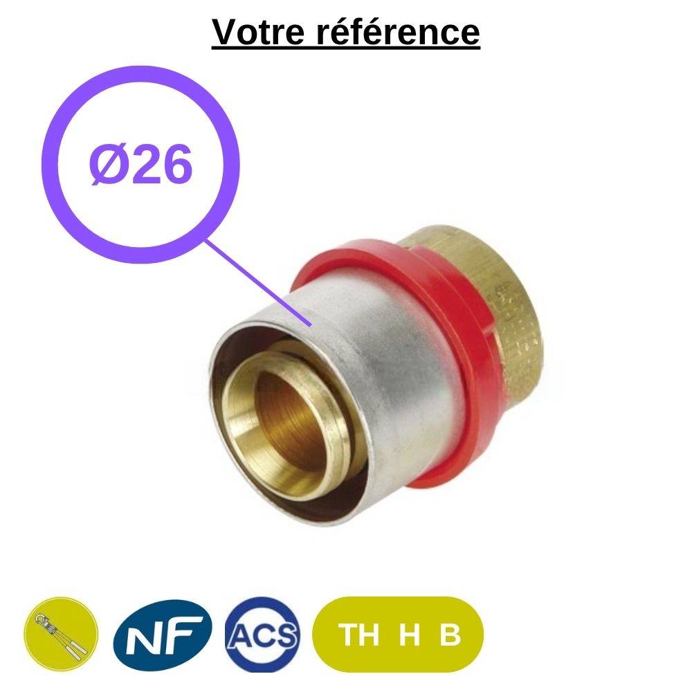 Bouchon à sertir multicouche Ø26 - Tiemme